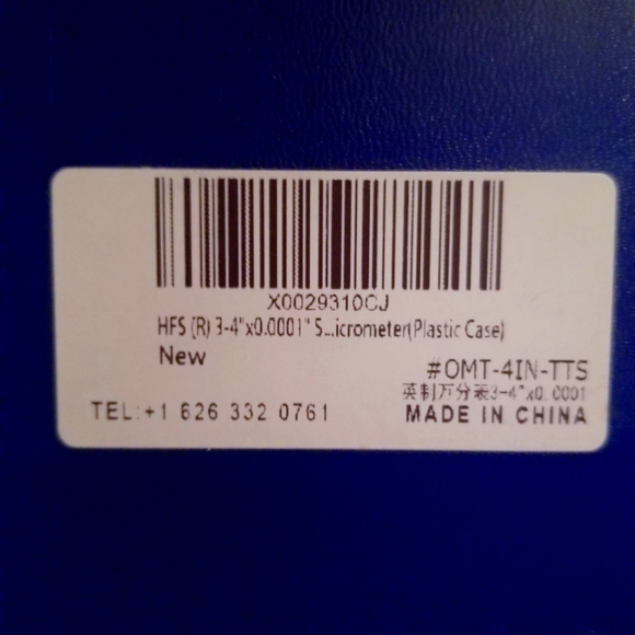 HFS Precision Outside Micrometer 3 - 4" Range, 0.0001" Accuracy in Box - Picture 6 of 6